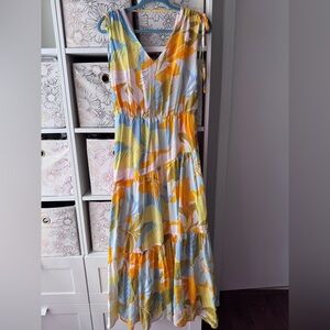 1. State Vibrant Floral Maxi Dress with pockets